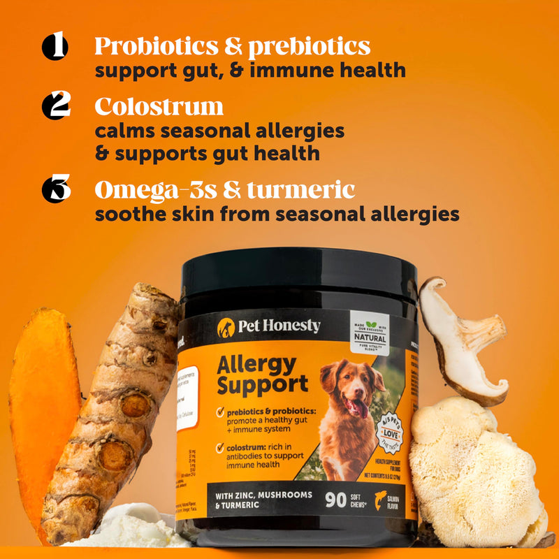 Dog Allergy & Itch Relief Supplement with Probiotics (Salmon, 90 ct) - Mingle & Moa