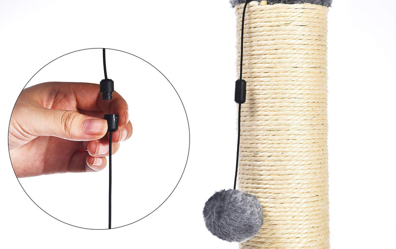 Amazon Basics Cat Scratcher – 31.5" Scratching Post for Cats & Kittens, Grey - Mingle & Moa