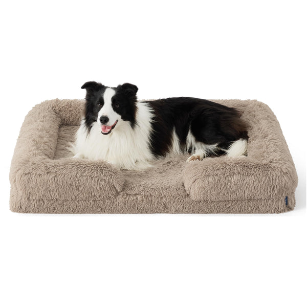 Bedsure Orthopedic Dog Bed – Large, Calming, Waterproof (Taupe) - Mingle & Moa
