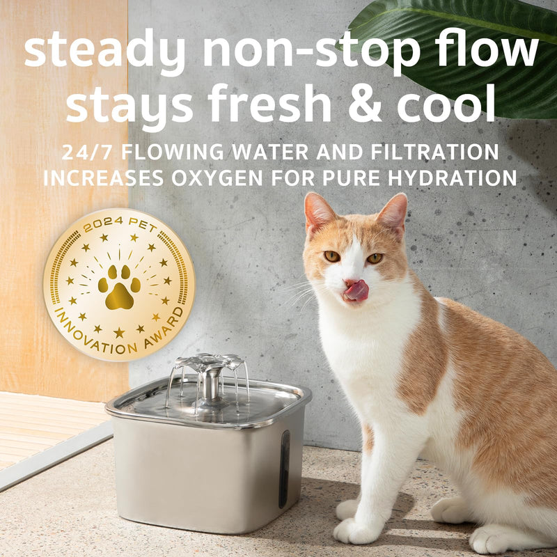 Veken - Automatic Cat&Dog Water Dispenser with Replacement Filt - Mingle & Moa