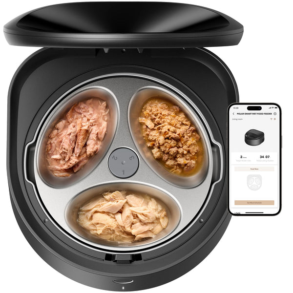 PETLIBRO Automatic Wet Food Feeder, 3 Meals, App-Controlled - Mingle & Moa