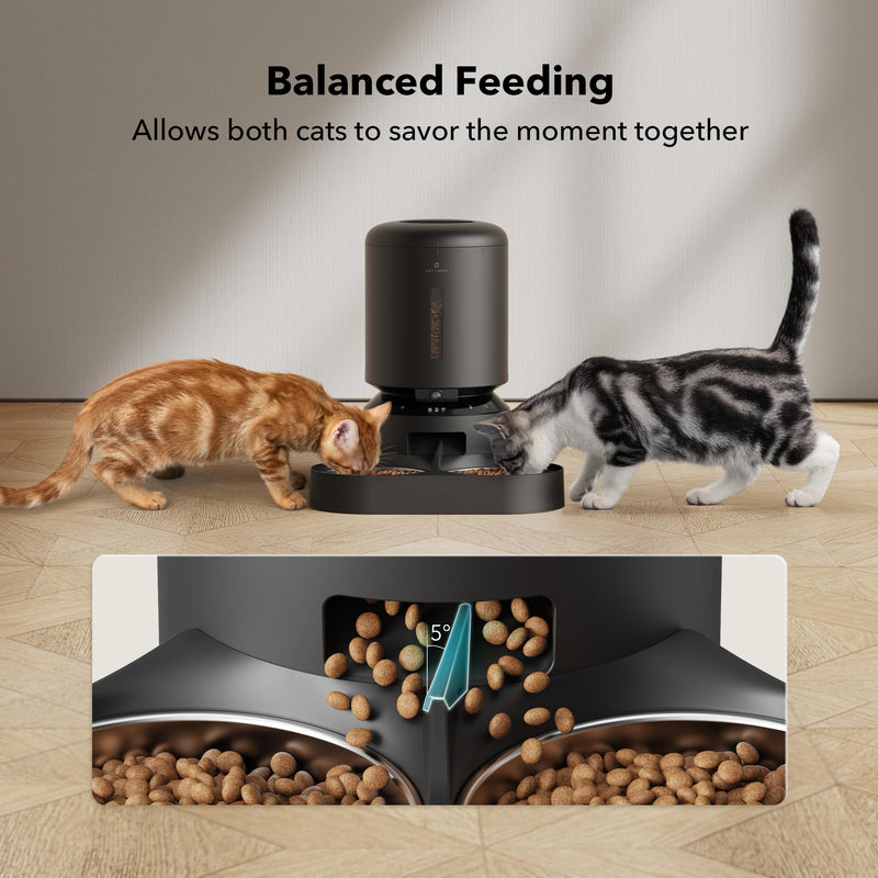 PETLIBRO Automatic Cat Feeder with Camera, 5G WiFi, Dual Tray, 5L - Mingle & Moa