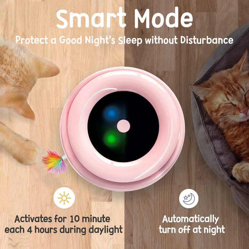Interactive Cat Ball & Feather Toy by ORSDA - Mingle & Moa
