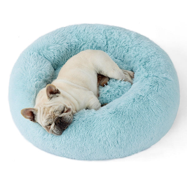 Bedsure Calming Donut Pet Bed - 30-inch Aqua Blue - Mingle & Moa