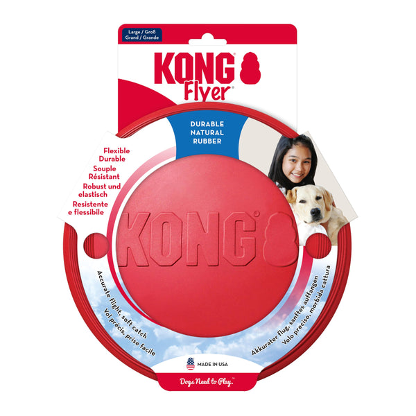 KONG Flyer – Durable Rubber Flying Disc for Medium & Large Dogs - Mingle & Moa