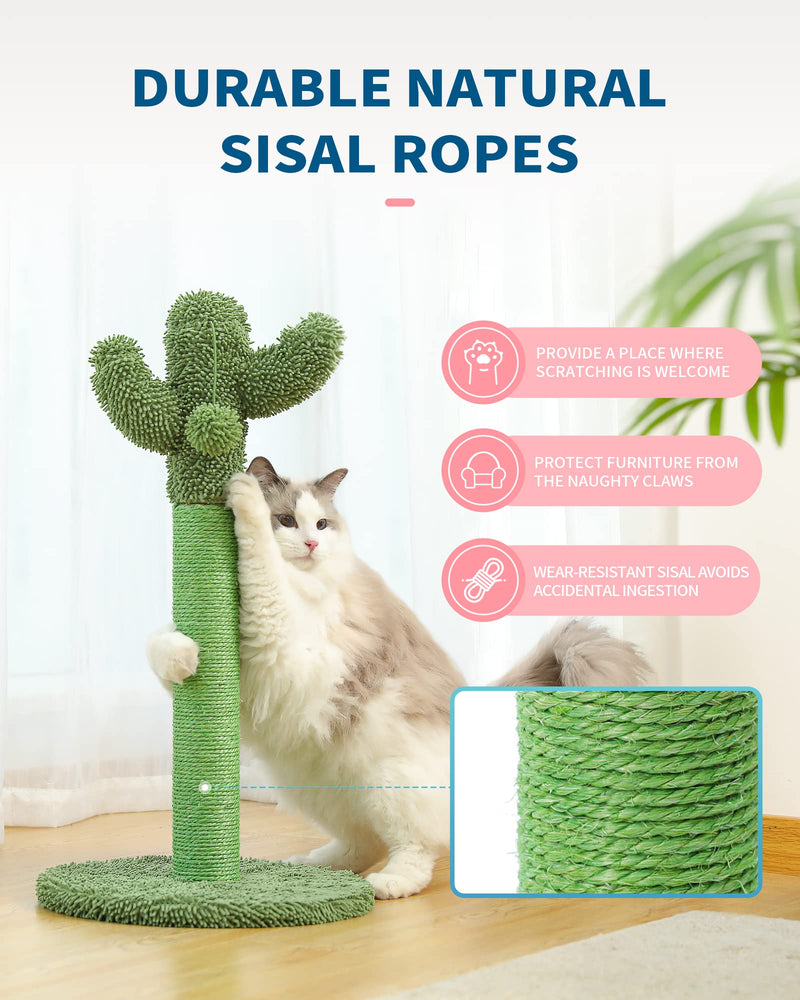 Made4Pets 25.6" Green Cactus Cat Scratcher - Mingle & Moa