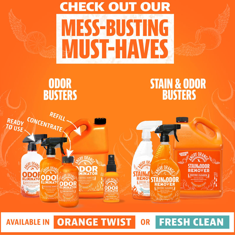 ANGRY ORANGE 1 Gallon Enzyme Cleaner, Citrus Pet Stain & Odor Remover for Dog and Cat Urine, Made in USA. - Mingle & Moa