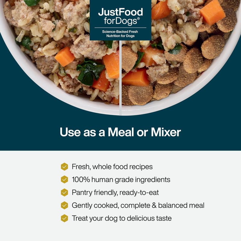 JustFoodForDogs JustFresh Home-Cooked Beef Dog Food, 12 oz - 7 Pack - Mingle & Moa
