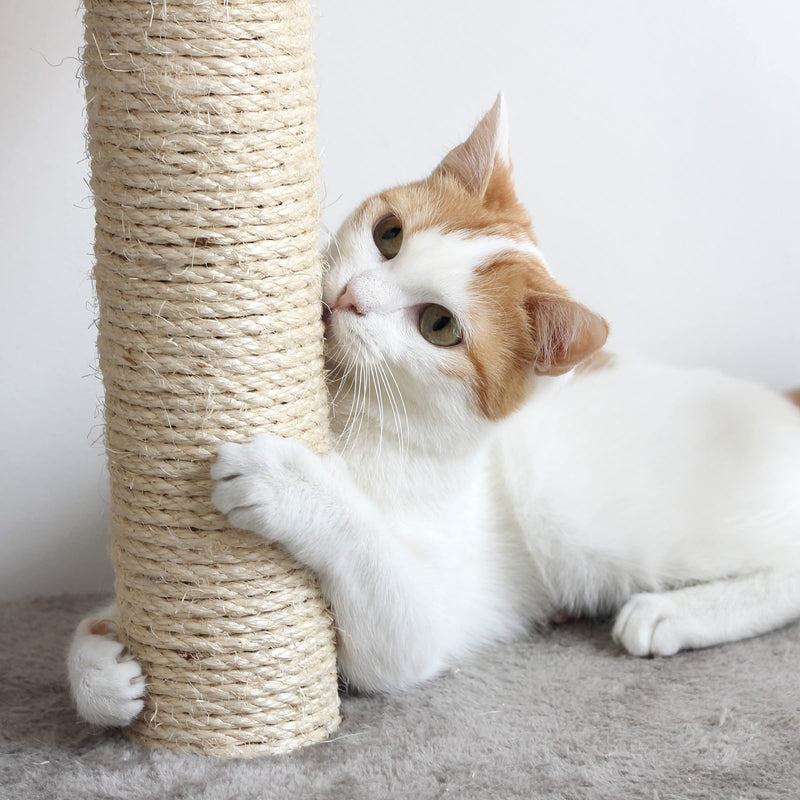 PETMAKER Large Brown Cat Scratcher with 3 Posts & Perch - Mingle & Moa