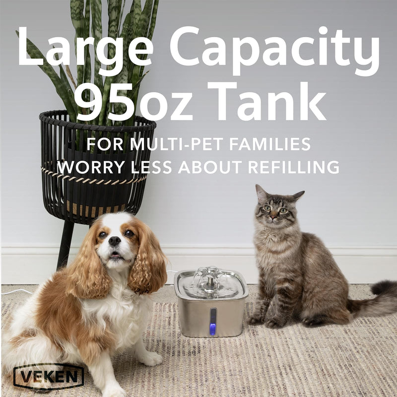 Veken - Automatic Cat&Dog Water Dispenser with Replacement Filt - Mingle & Moa