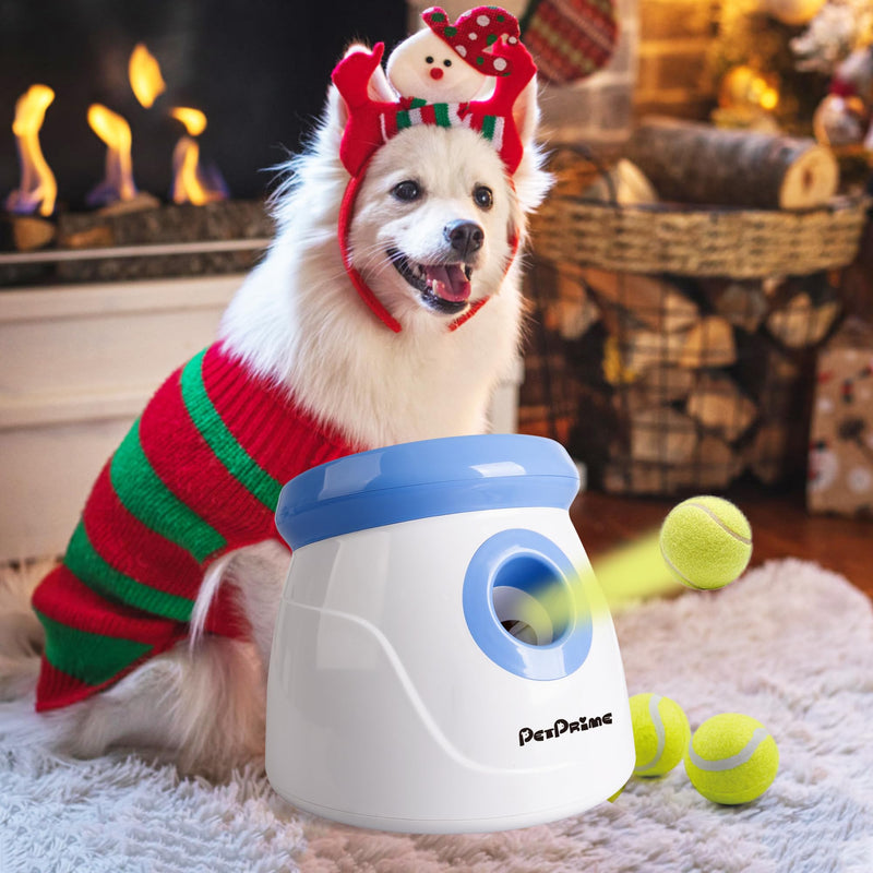 Pet Prime Automatic Dog Ball Launcher – Fetch Machine for Small/Medium Dogs with 3 Balls - Mingle & Moa