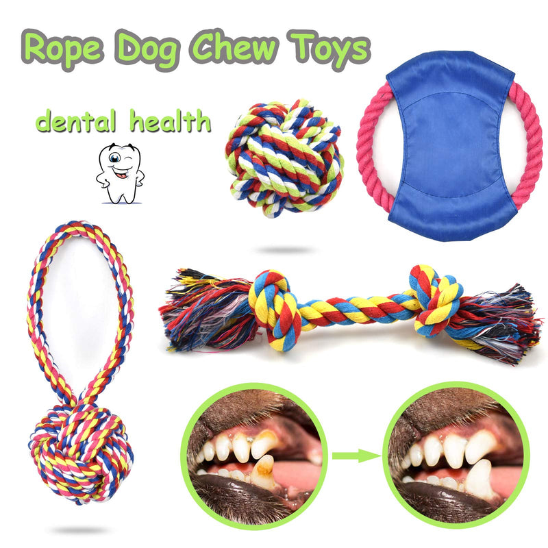 LECHONG Heavy Duty Rope Chew Toys – For Small, Medium & Large Dogs, Teething & Stress Relief - Mingle & Moa