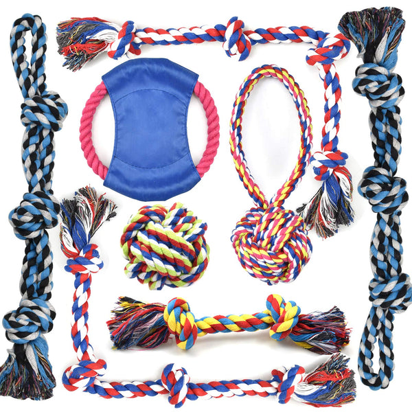 LECHONG Heavy Duty Rope Chew Toys – For Small, Medium & Large Dogs, Teething & Stress Relief - Mingle & Moa