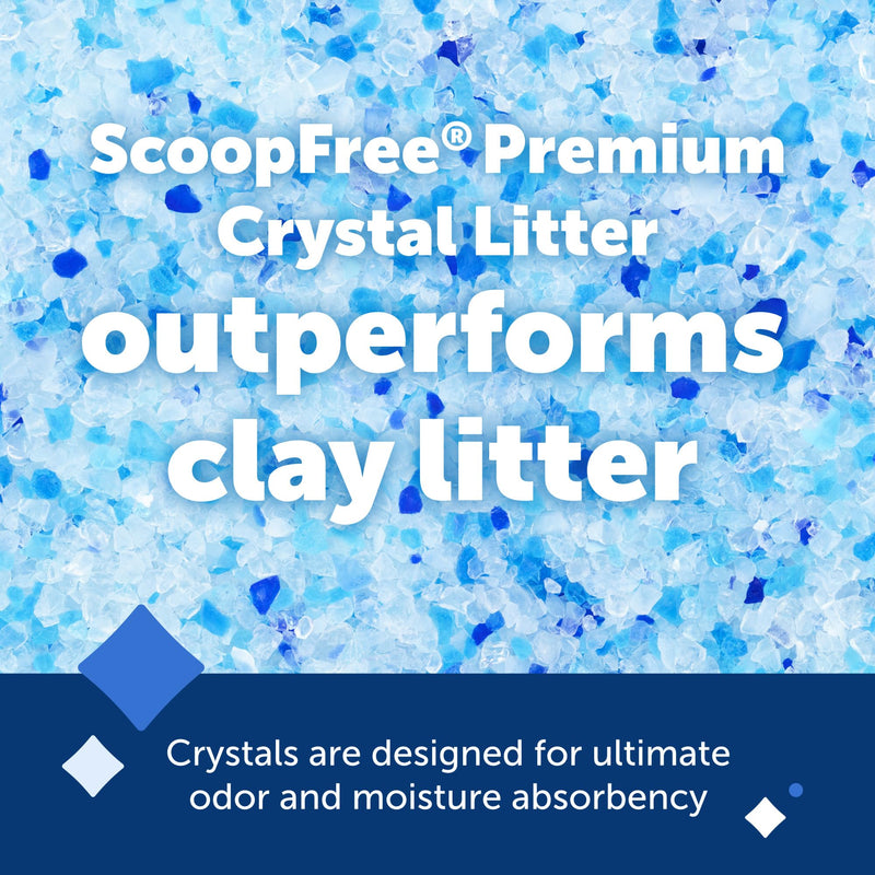 ScoopFree Crystal Cat Litter, Original Blue, 8.6 lb (2 x 4.3 lb) - Mingle & Moa