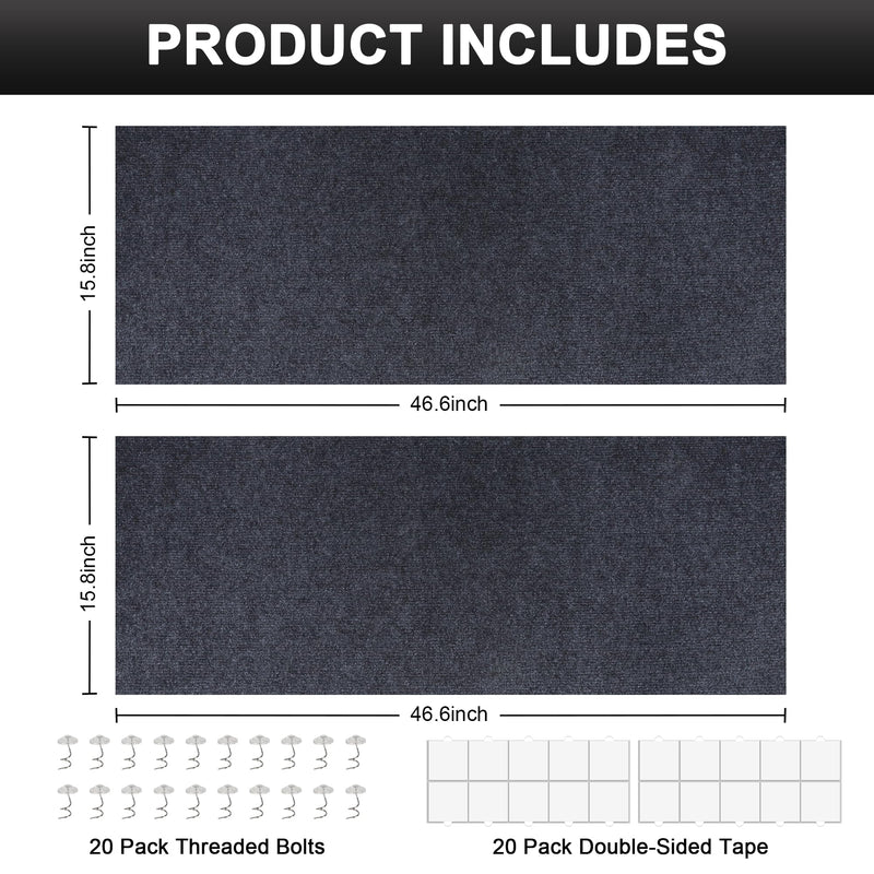 Ahomdoo Cat Scratch Pad – 2-Pack Self-Adhesive Furniture & Carpet Protector, Grey - Mingle & Moa