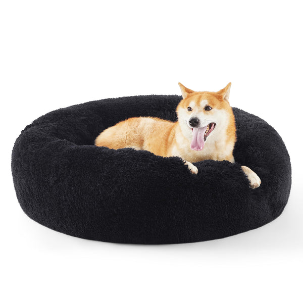 Bedsure Calming Donut Pet Bed - 30-inch Black - Mingle & Moa