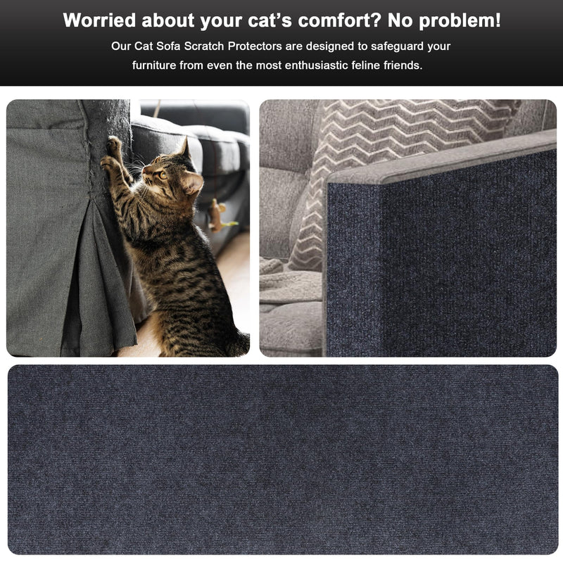Ahomdoo Cat Scratch Pad – 2-Pack Self-Adhesive Furniture & Carpet Protector, Grey - Mingle & Moa