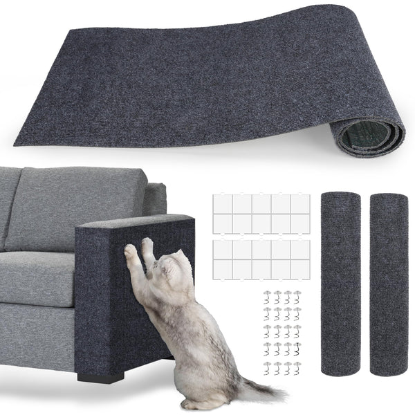Ahomdoo Cat Scratch Pad – 2-Pack Self-Adhesive Furniture & Carpet Protector, Grey - Mingle & Moa