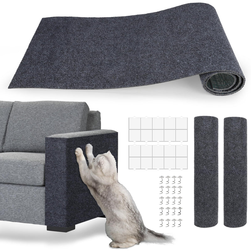 Ahomdoo Cat Scratch Pad – 2-Pack Self-Adhesive Furniture & Carpet Protector, Grey - Mingle & Moa