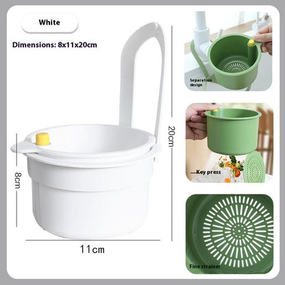 Hangable Sink Strainer Basket, Kitchen Sink Food Residue Separator, Fruit Washing Drain Basket