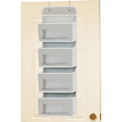 Mingle Moa - Over the Door Organizer Storage 5 Shelf Hanging Door Organizer with 5 Large Capacity Pockets for Bedroom Bathroom home organizer