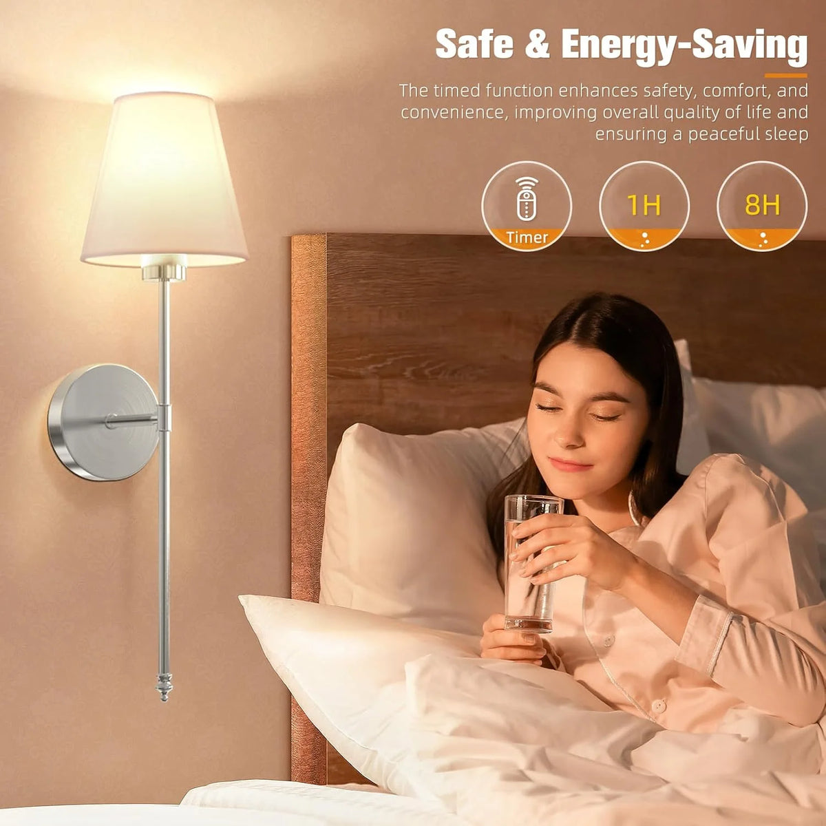 Mingle Moa - Wireless Battery Powered Wall Lamp 2000mAh RGB Rechargeable Bulb For Living Room Bedroom Hallway Restroom Mirror Front Lights