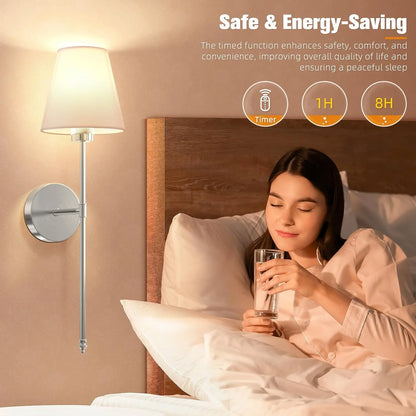 Mingle Moa - Wireless Battery Powered Wall Lamp 2000mAh RGB Rechargeable Bulb For Living Room Bedroom Hallway Restroom Mirror Front Lights