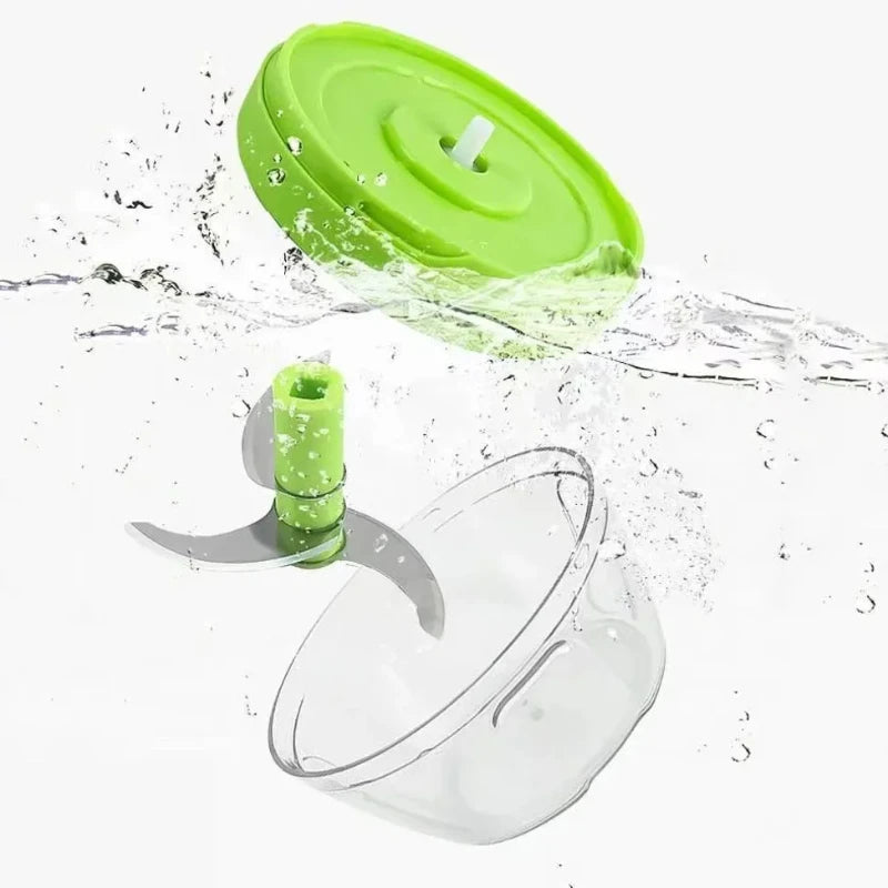 Mingle Moa - Food Shredder Processor Mini Manual Rope Garlic Cutter Meat Mincer Vegetable Onion Cutter Garlic Masher Kitchen Tools Portable