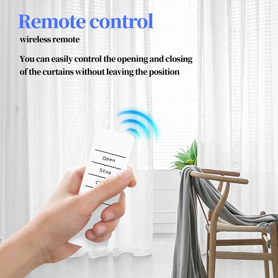 Mingle Moa - Smart Curtains Robot T/U-Rail Tracks Automatic Curtain Opener Remote Control Curtain Motor