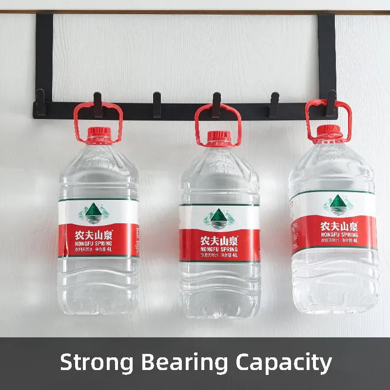 Mingle Moa - Hooks Over The Door 5 Hooks Home Bathroom Organizer Rack Clothes Coat Hat Towel Hanger Bathroom Kitchen Accessories