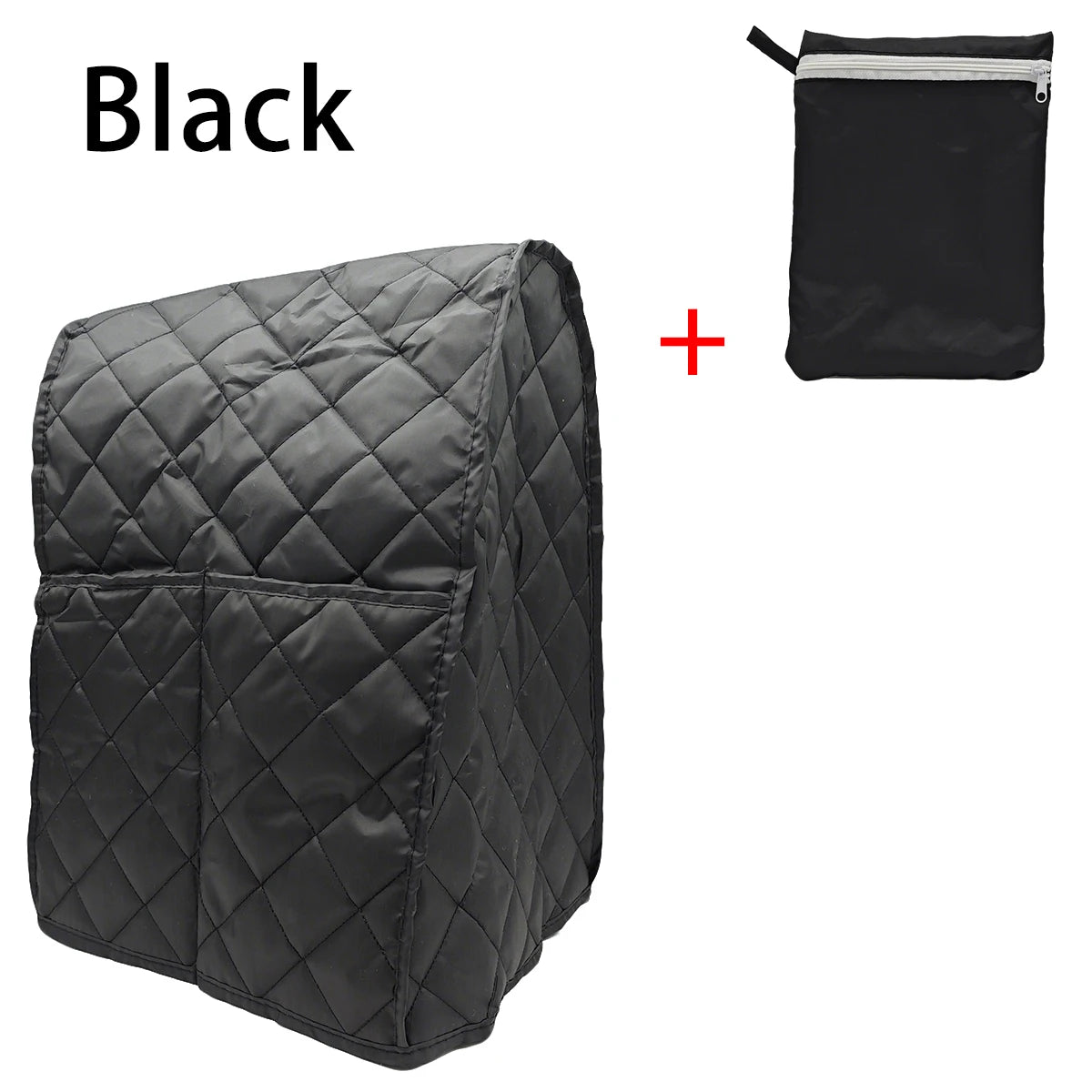 Mingle Moa - Standing Blender Dust Cover, Multi-Color Quilted Diamond Pattern with Side Pocket, Polyester Appliance Protector