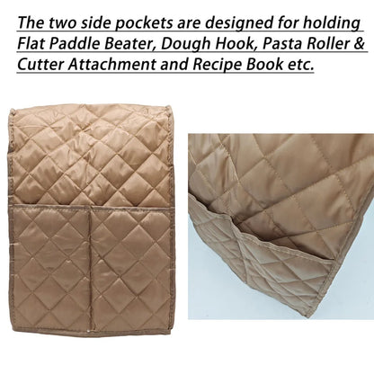 Mingle Moa - Standing Blender Dust Cover, Multi-Color Quilted Diamond Pattern with Side Pocket, Polyester Appliance Protector