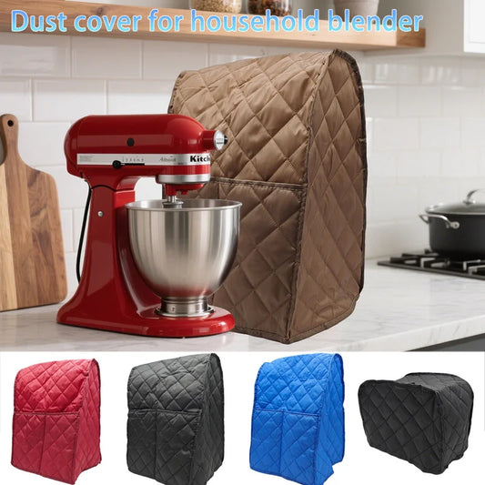 Mingle Moa - Standing Blender Dust Cover, Multi-Color Quilted Diamond Pattern with Side Pocket, Polyester Appliance Protector