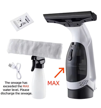 Mingle Moa - Multifunctional Electric Cordless Window Cleaner Machine White Cordless Rechargeable Automatic Portable Glass Cleaner Tools - Mingle & Moa