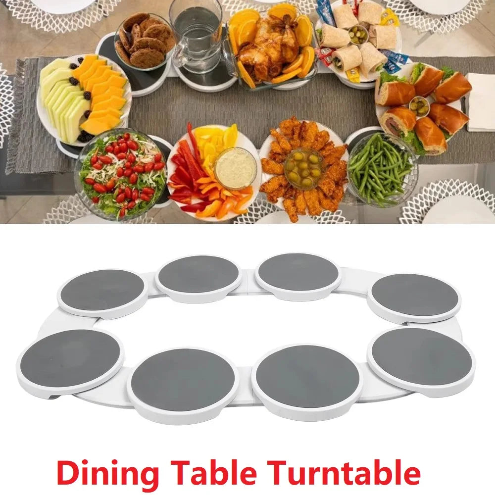 Mingle Moa - Kitchen Dining Table Turntable Kitchen Countertop Turntable 360 Degree Rotation Versatile Heat Resistant for Rectangular Table
