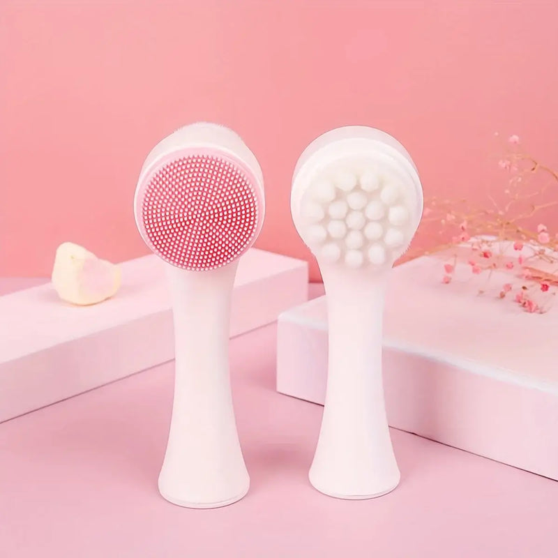 Mingle moa silicone pet paw cleaner and grooming brush with two textured heads for effective cleaning and massage.