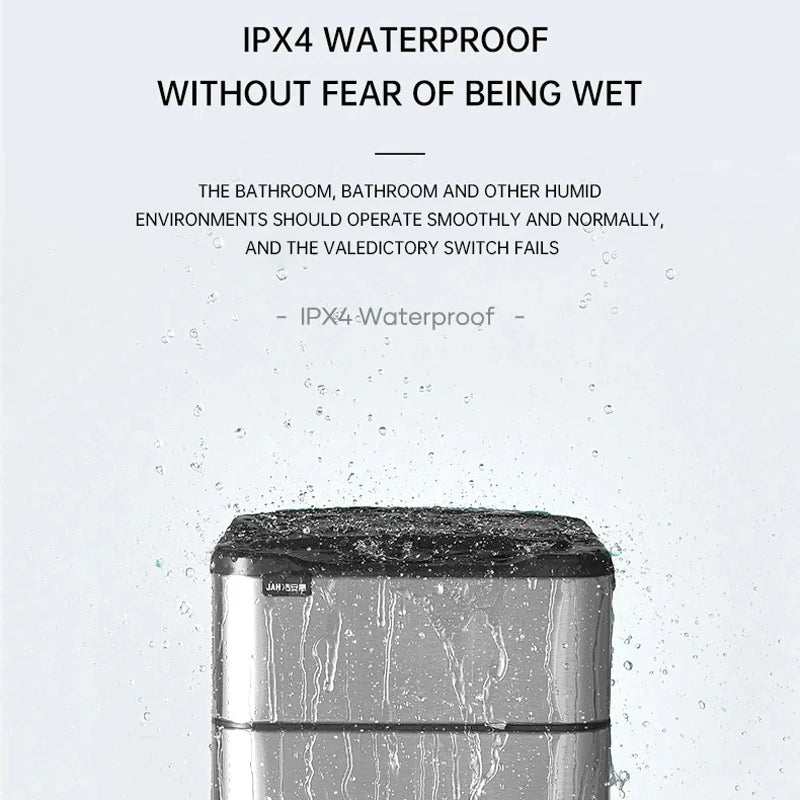 Mingle Moa - Smart Trash Can 20 Liters 15L Wastebasket Stainless Steel Automatic Sensor Trash Can Food Waste Bin Home Kitchen Garbage Cube