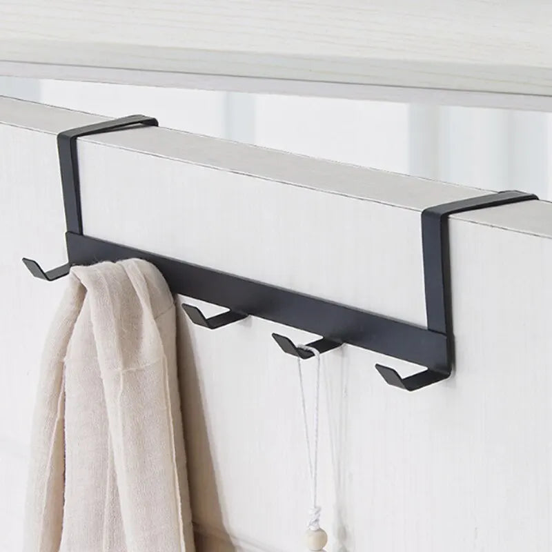 Mingle Moa - Hooks Over The Door 5 Hooks Home Bathroom Organizer Rack Clothes Coat Hat Towel Hanger Bathroom Kitchen Accessories