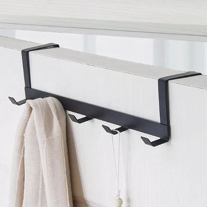 Mingle Moa - Hooks Over The Door 5 Hooks Home Bathroom Organizer Rack Clothes Coat Hat Towel Hanger Bathroom Kitchen Accessories