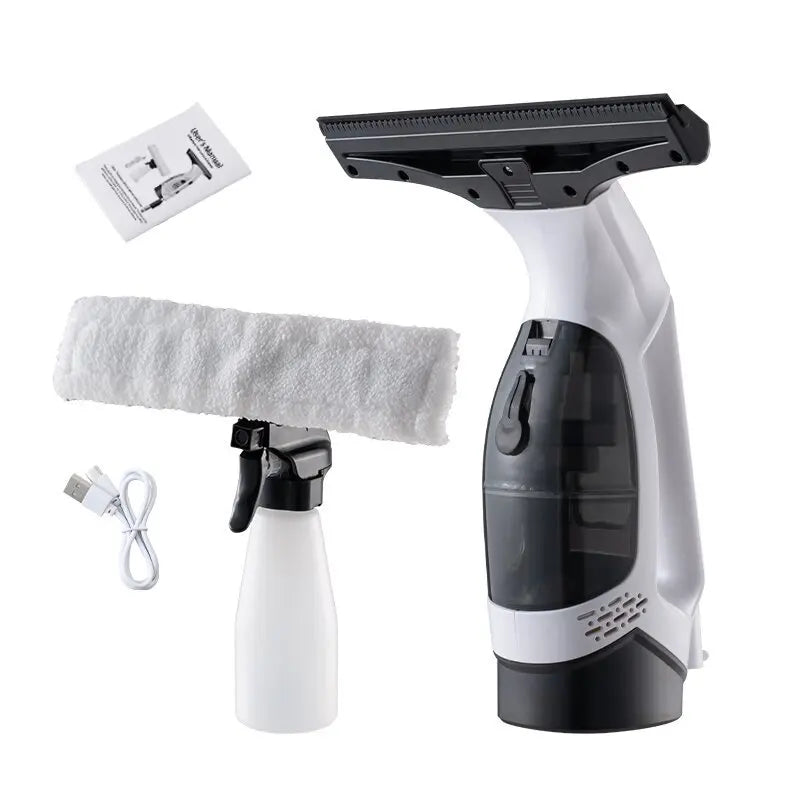 Mingle Moa - Multifunctional Electric Cordless Window Cleaner Machine White Cordless Rechargeable Automatic Portable Glass Cleaner Tools - Mingle & Moa