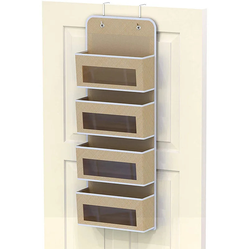 Mingle Moa - Over the Door Organizer Storage 5 Shelf Hanging Door Organizer with 5 Large Capacity Pockets for Bedroom Bathroom home organizer