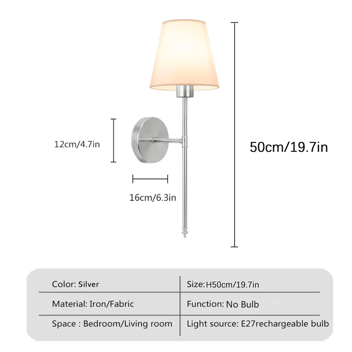 Mingle Moa - Wireless Battery Powered Wall Lamp 2000mAh RGB Rechargeable Bulb For Living Room Bedroom Hallway Restroom Mirror Front Lights
