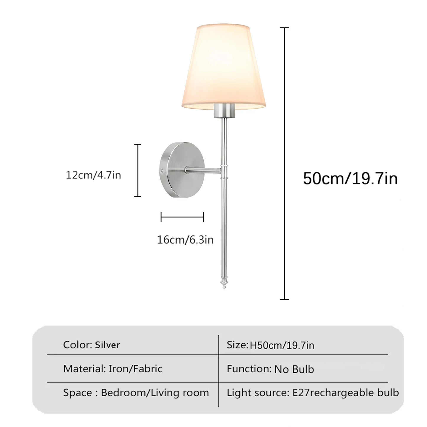 Mingle Moa - Wireless Battery Powered Wall Lamp 2000mAh RGB Rechargeable Bulb For Living Room Bedroom Hallway Restroom Mirror Front Lights