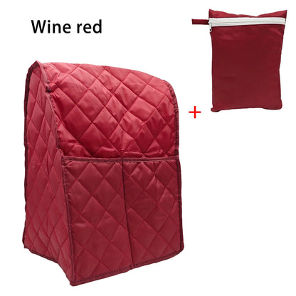 Mingle Moa - Standing Blender Dust Cover, Multi-Color Quilted Diamond Pattern with Side Pocket, Polyester Appliance Protector