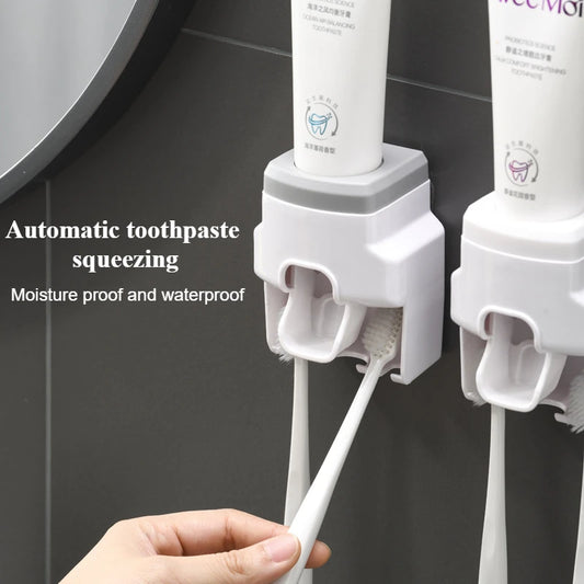 Mingel Moa - Wall Mount Automatic Toothpaste Dispenser Bathroom Supplies Toothpaste Squeezer Toothbrush Holder toothpaste squeezer