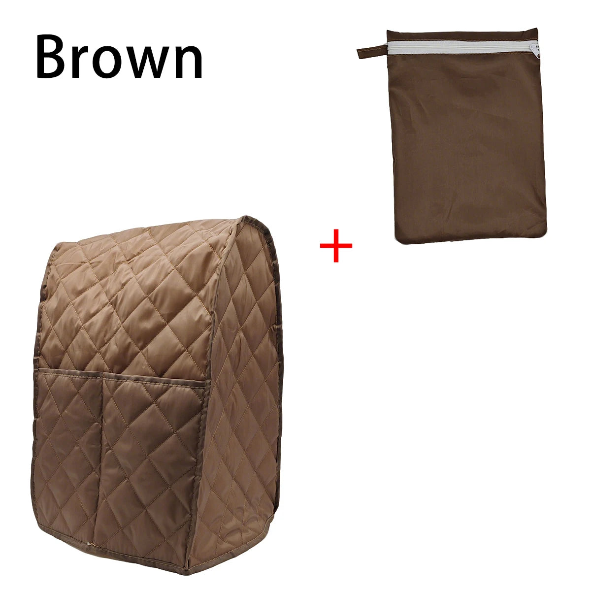 Mingle Moa - Standing Blender Dust Cover, Multi-Color Quilted Diamond Pattern with Side Pocket, Polyester Appliance Protector