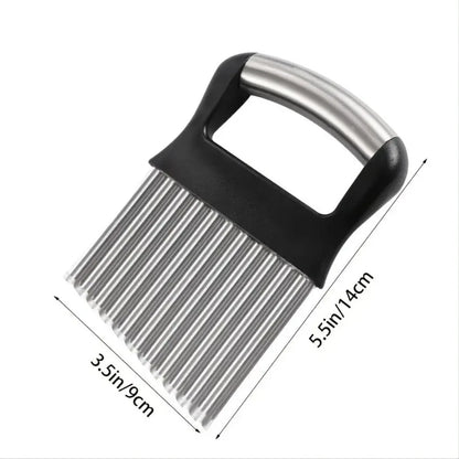 Mingle Moa - Upgrade Your Kitchen with a 1pc Crinkle Cutter - Wavy Chopper Knife for Fruits, Vegetables, Salad, Carrots, Potatoes & Fries