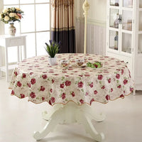 Mingle Moa - Waterproof Tablecloth Heat-Resistant Round Retro Table Cloth Wedding Kitchen Dining Desk Moroccan Table Coat Cover 150/180cm