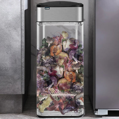 Mingle Moa - Smart Trash Can 20 Liters 15L Wastebasket Stainless Steel Automatic Sensor Trash Can Food Waste Bin Home Kitchen Garbage Cube