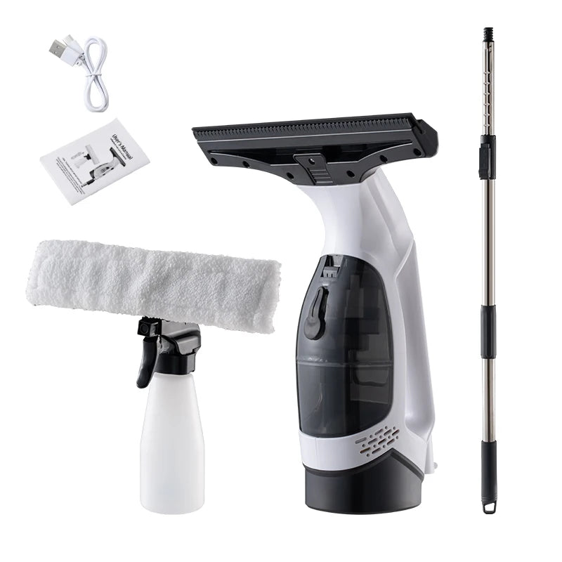 Mingle Moa - Multifunctional Electric Cordless Window Cleaner Machine White Cordless Rechargeable Automatic Portable Glass Cleaner Tools - Mingle & Moa